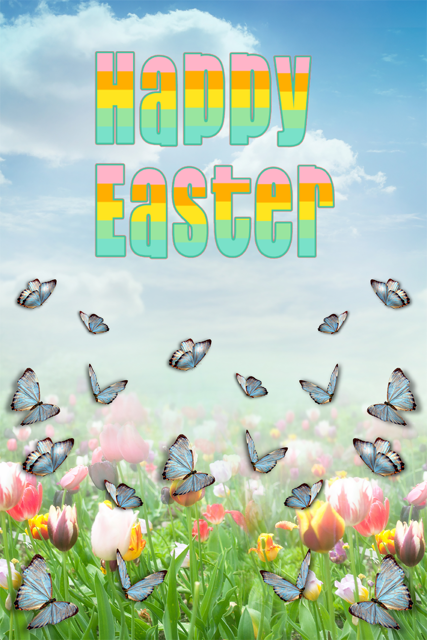 Easter Garden Flag056