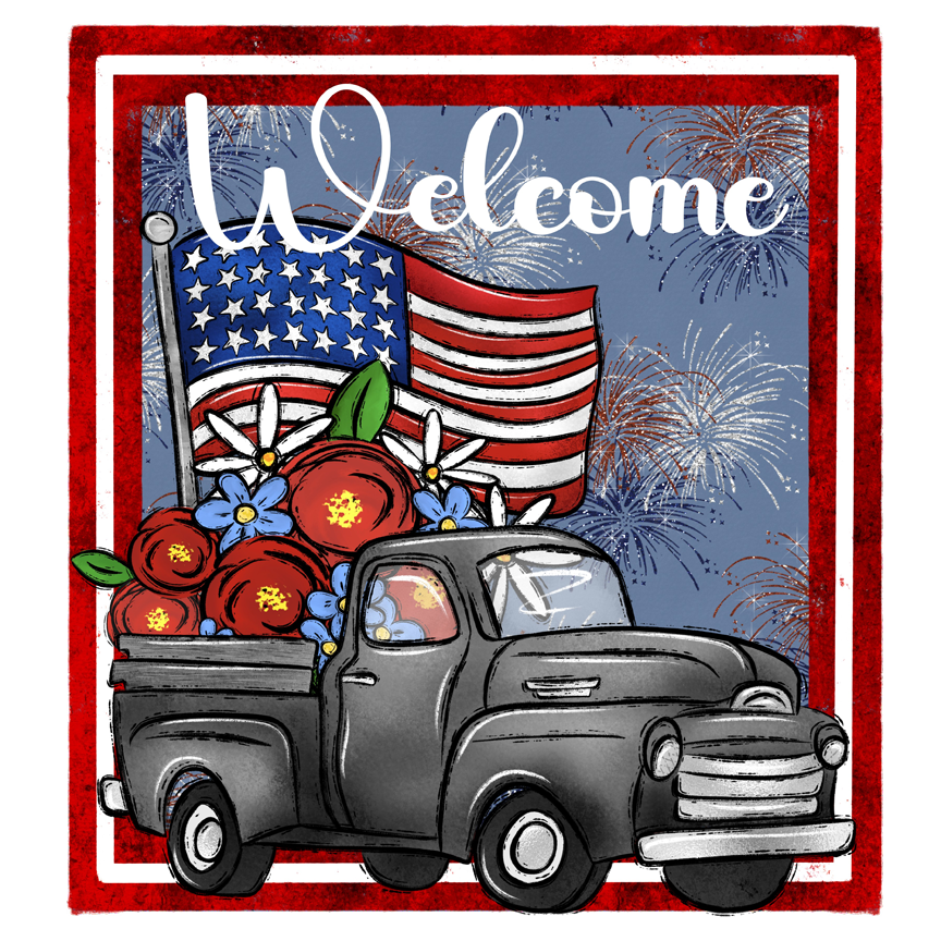 Patriotic Garden Flag014
