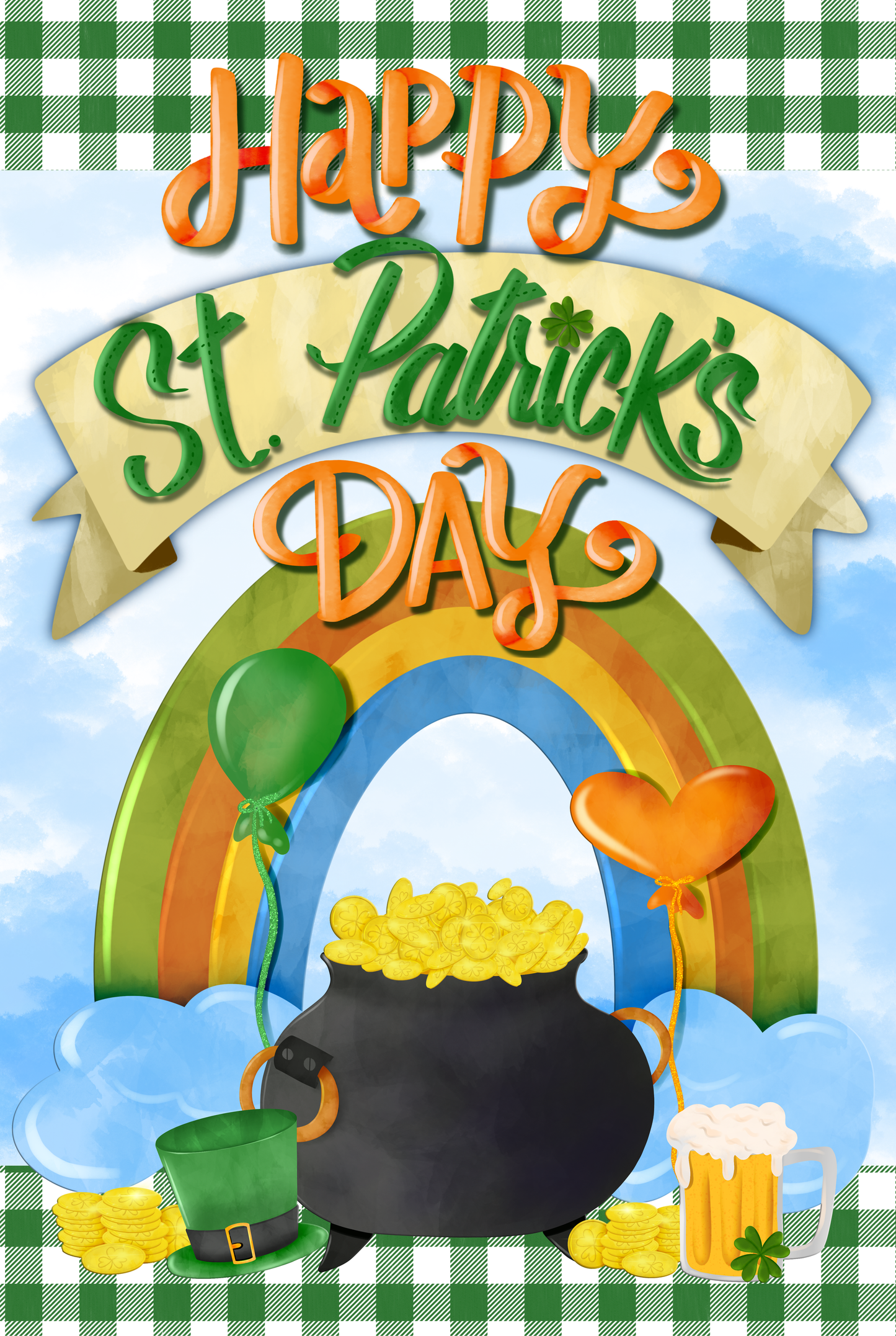 St. Patricks Day Garden Flag004