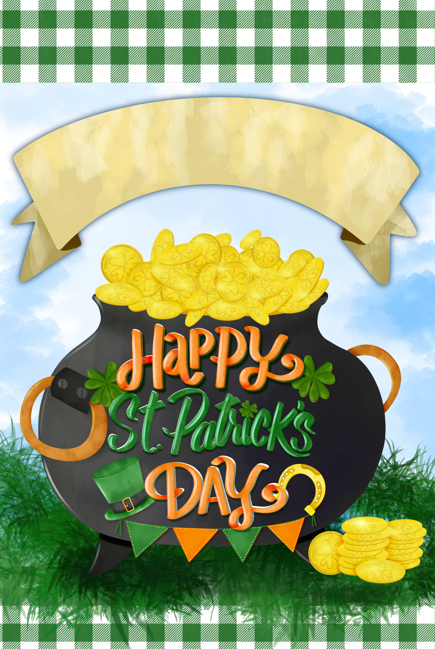 St. Patricks Day Garden Flag005