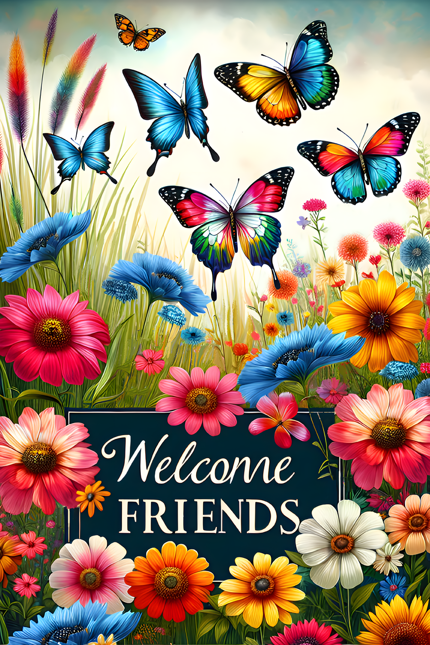 Welcome Garden Flag007