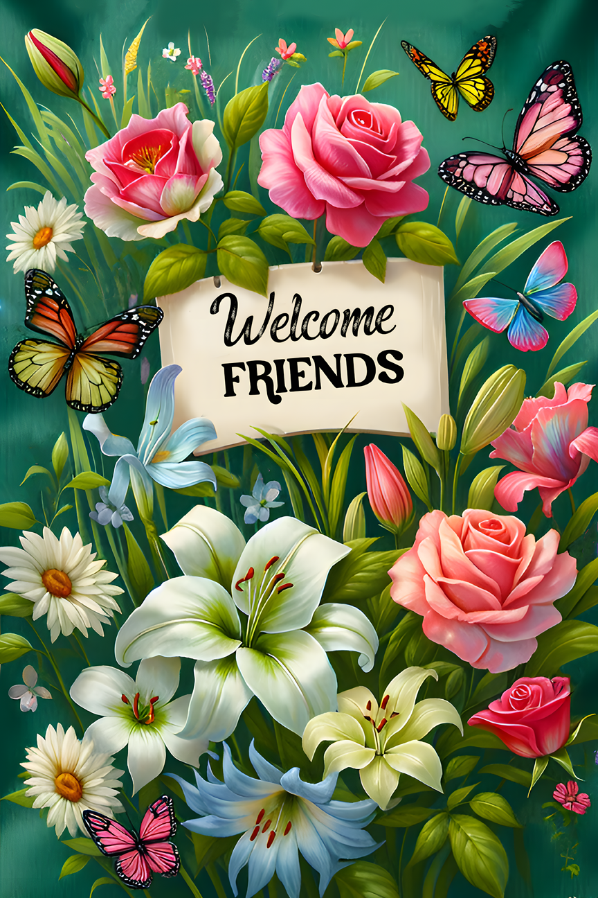 Welcome Garden Flag018