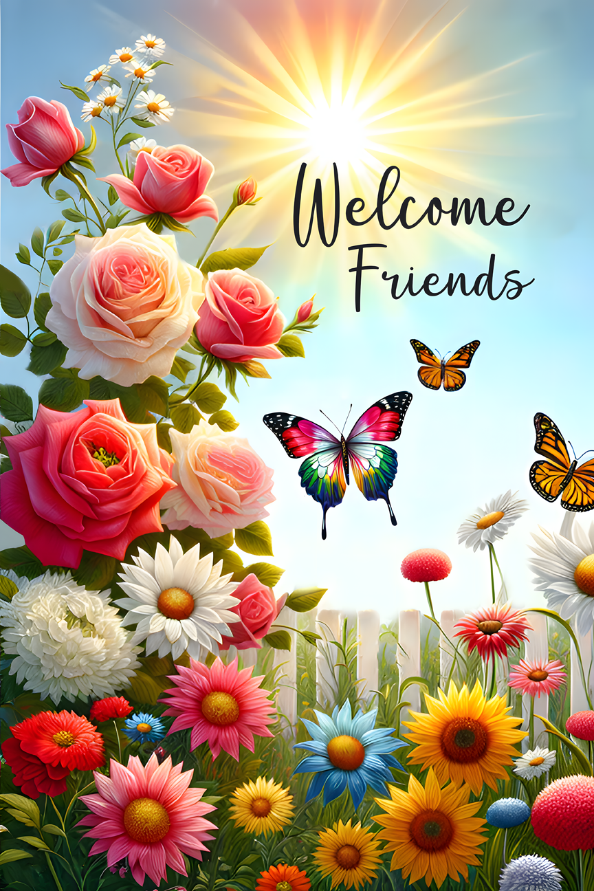 Welcome Garden Flag029