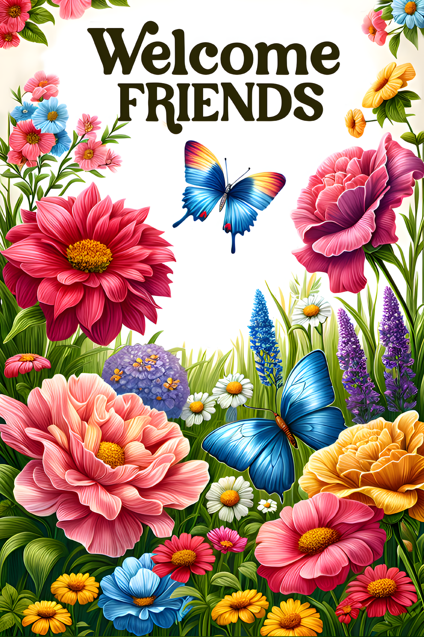 Welcome Garden Flag048