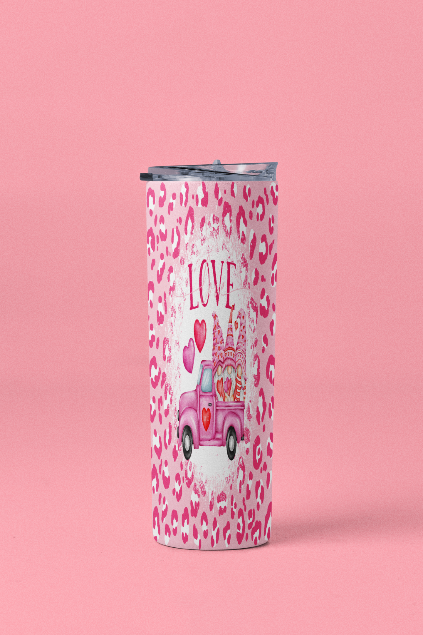 3 Gnome Love Truck Skinny Tumbler 20oz