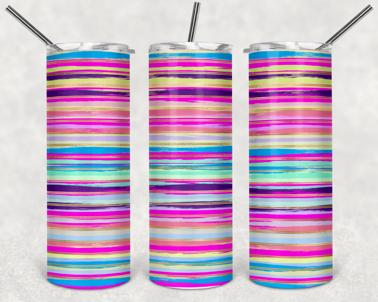 Pastel Stripes Skinny Tumbler 20oz