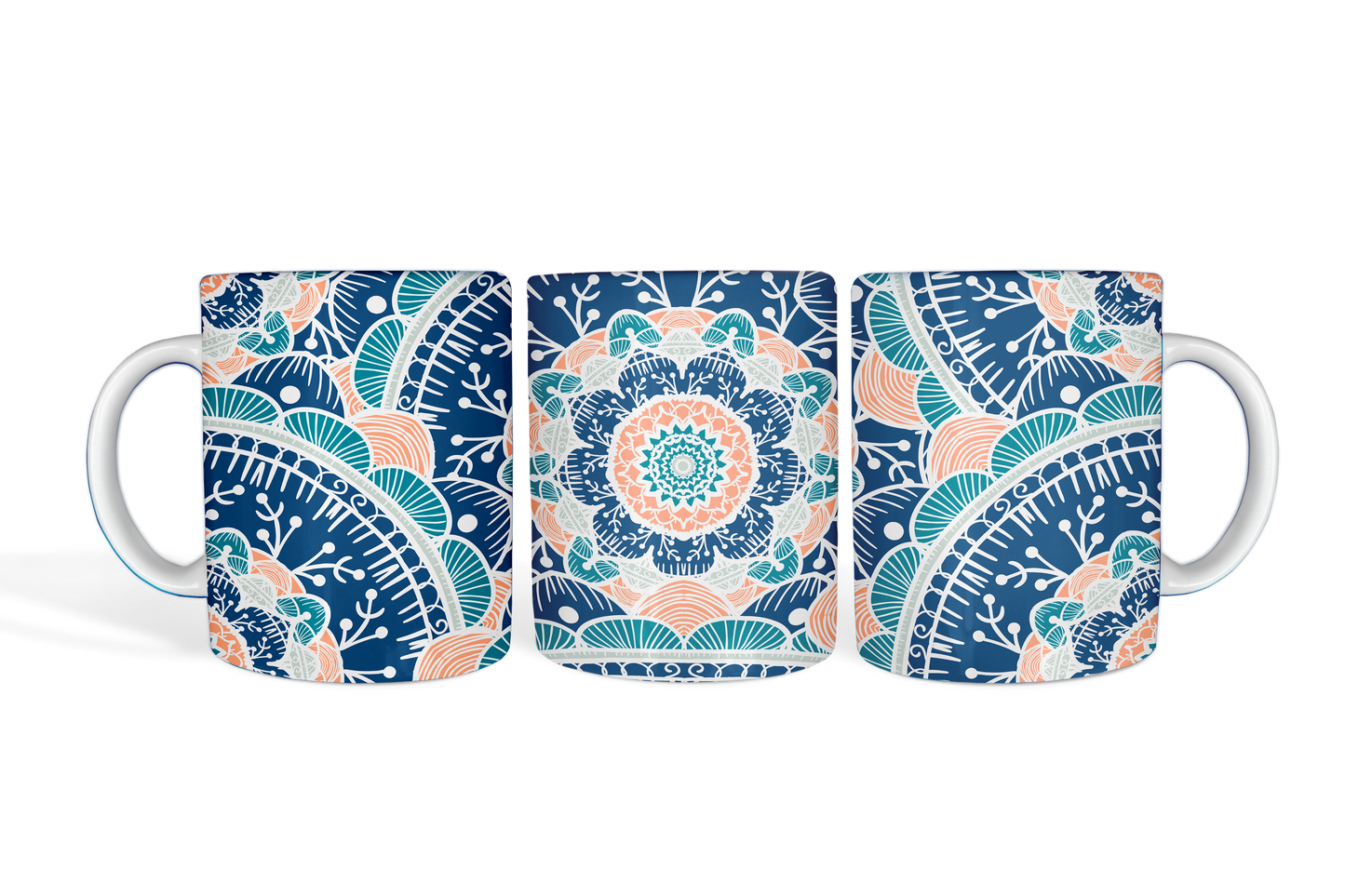 Blue Pink Mandala Mug