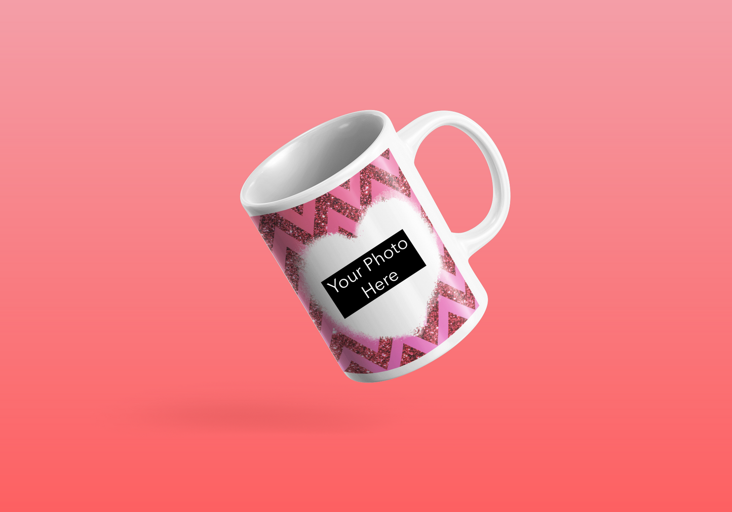 Hearts and Diamonds Photo Mug