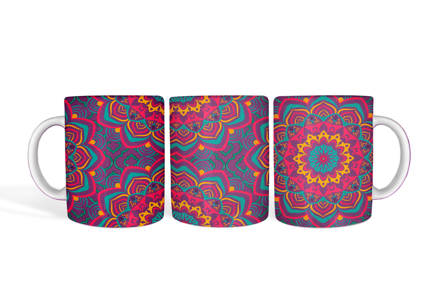 Pink Blue Mandala Mug