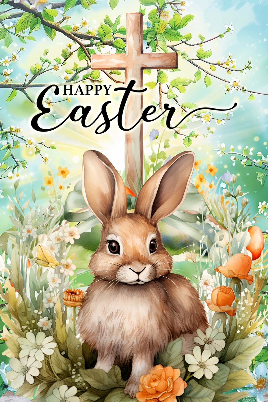Easter Garden Flag053