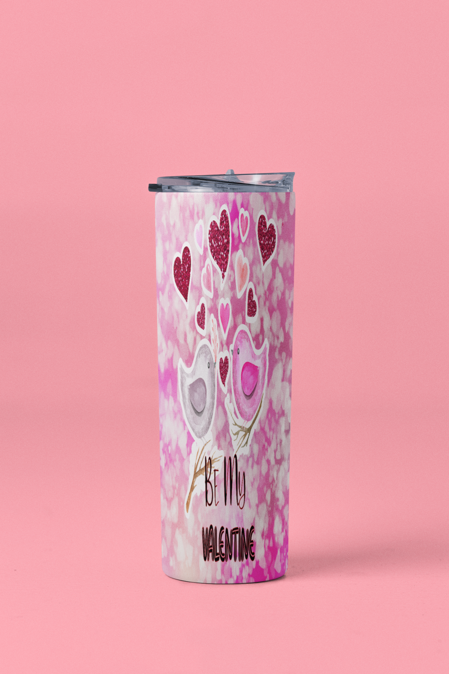 Love Birds Be My Valentine Skinny Tumbler 20oz