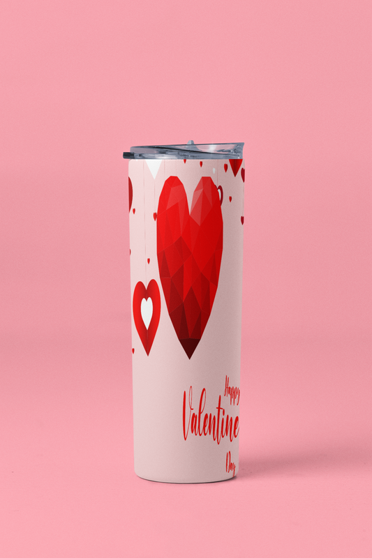 Happy Valentine Day Geometric Heart 20oz