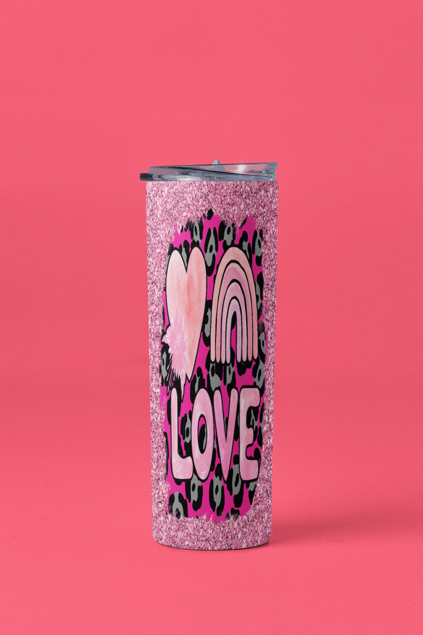 Hearts & Rainbow Skinny Tumbler 20oz