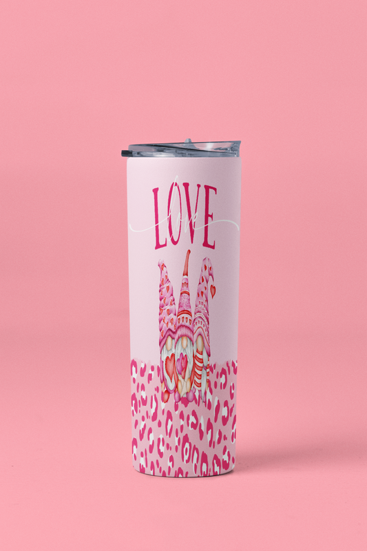 Love 3 Gnomes Skinny Tumbler 20oz