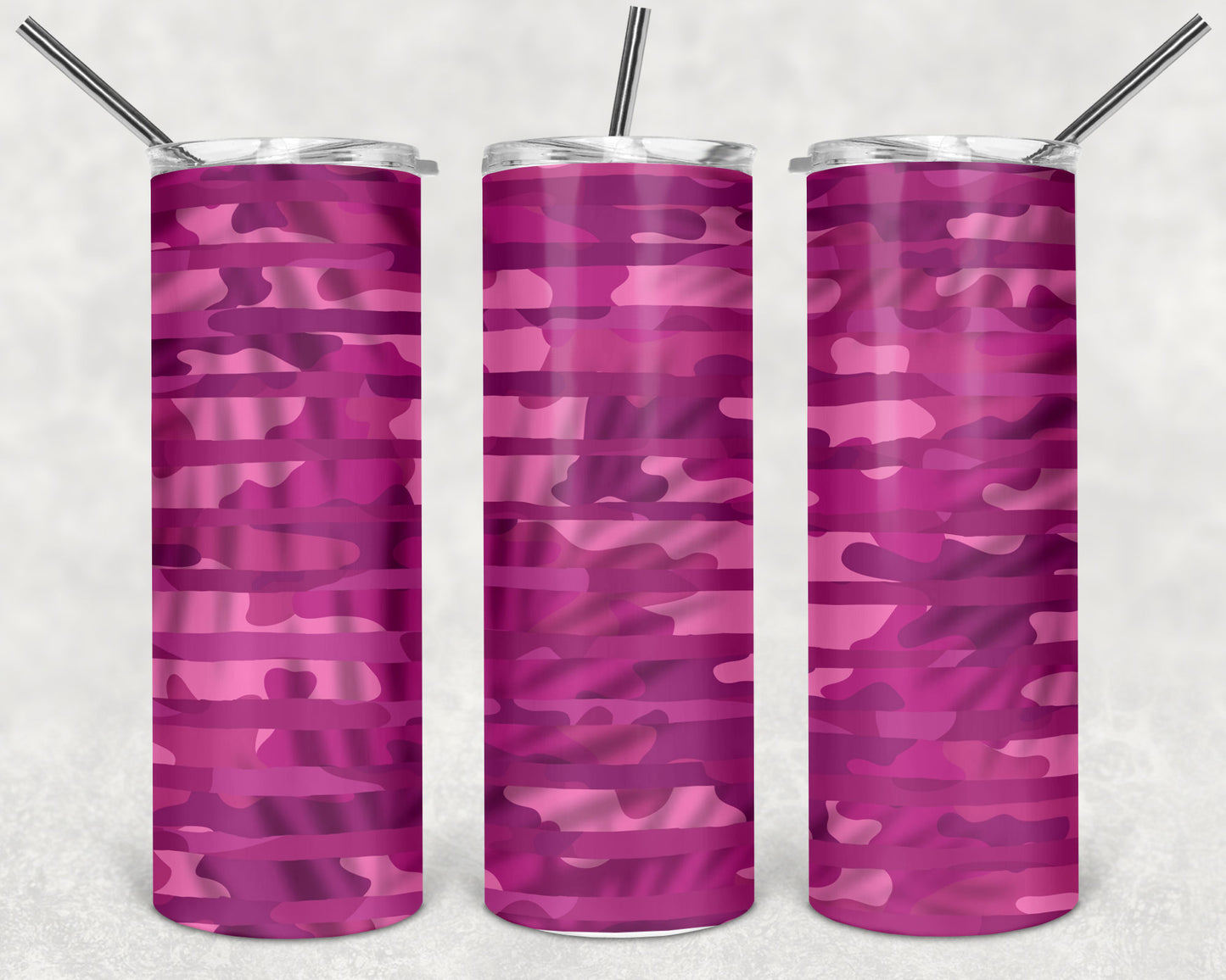 Pink Camo Skinny Tumbler 20oz