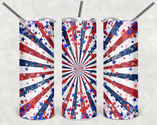 Stars and Stripes Skinny Tumbler 20oz