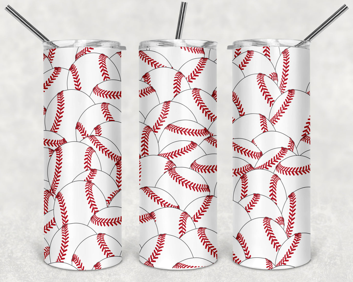 Baseballs Skinny Tumbler 20oz