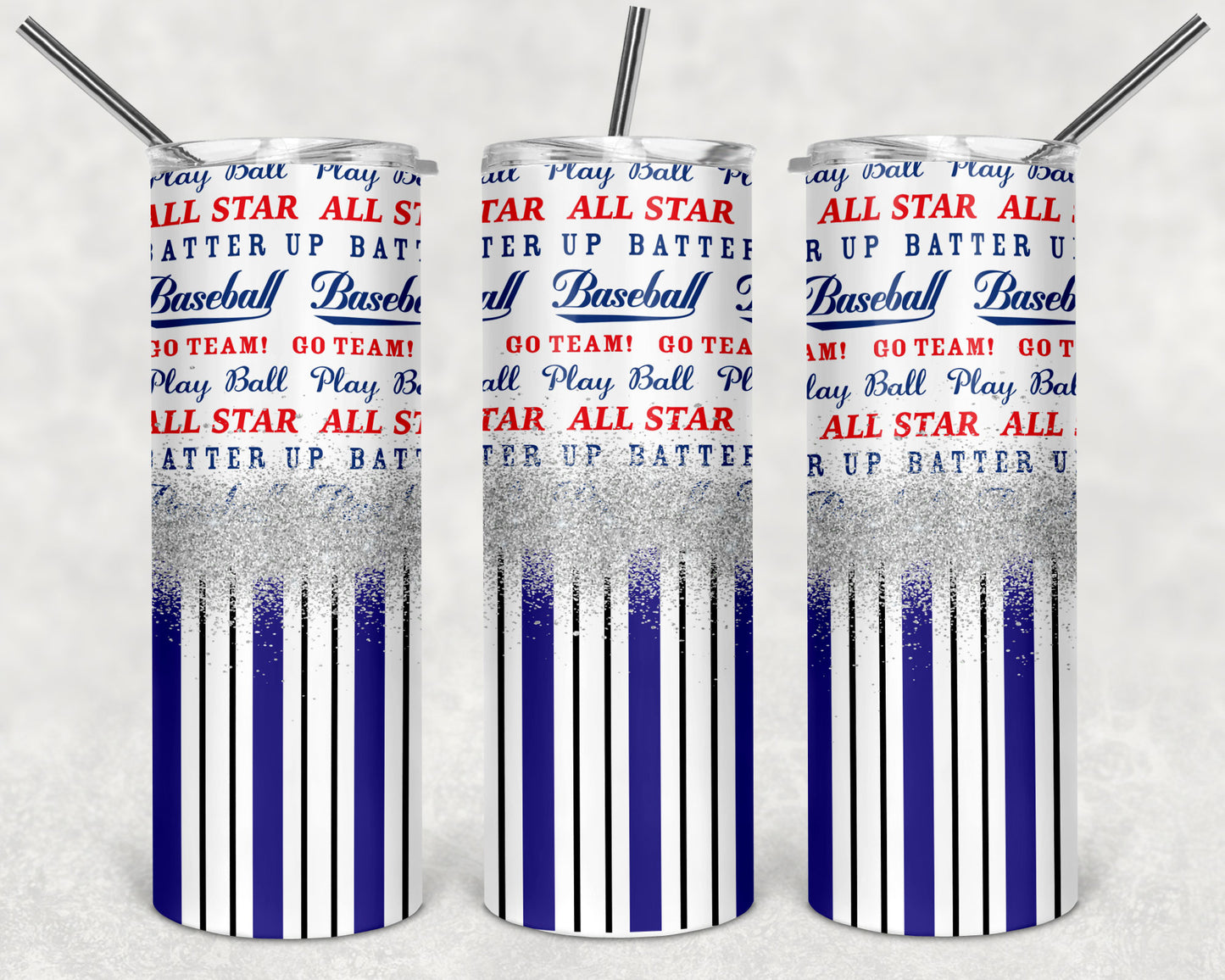 All Star Batter Up Skinny Tumbler 20oz