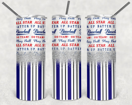 All Star Batter Up Skinny Tumbler 20oz