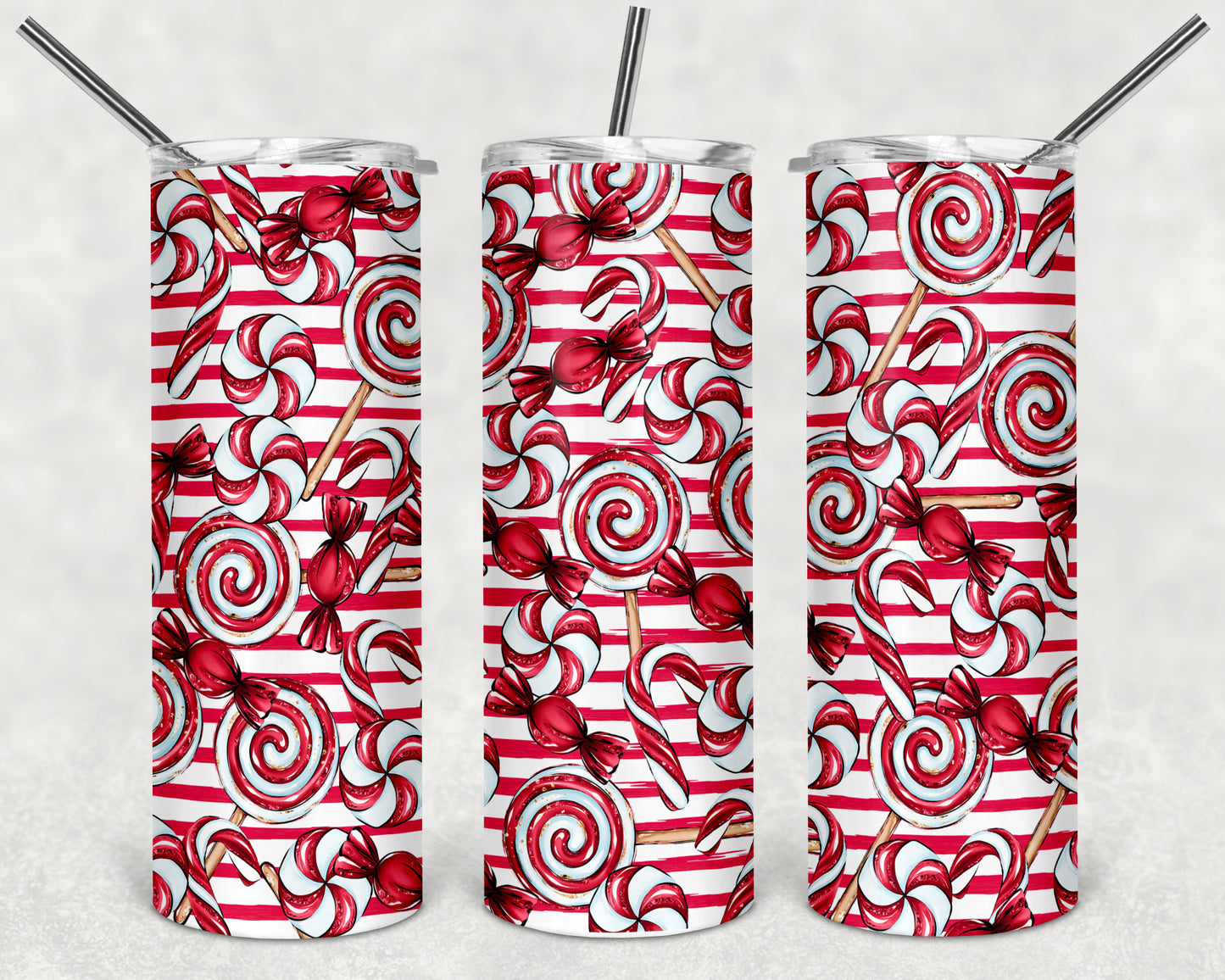 Peppermint Candies Skinny Tumbler 20oz