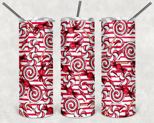 Peppermint Candies Skinny Tumbler 20oz