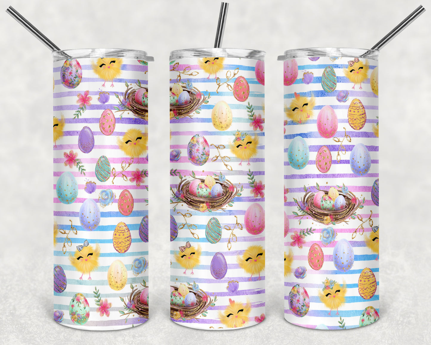 Easter Chicks and Eggs Skinny Tumbler 20oz