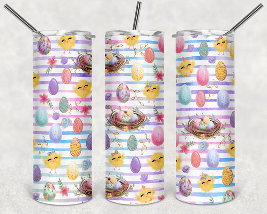 Easter Chicks and Eggs Skinny Tumbler 20oz