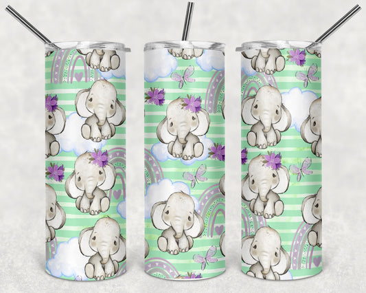 Baby Elephants Skinny Tumbler 20oz