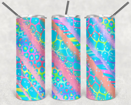 Pastel Wild Stripes Skinny Tumbler 20oz