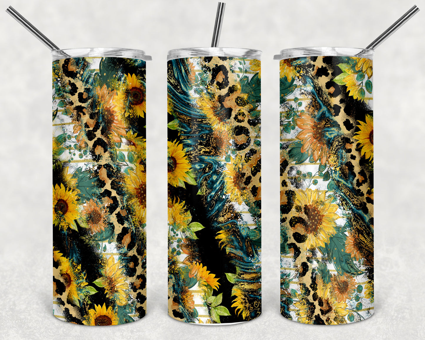 Milky Way Sunflowers Skinny Tumbler 20oz