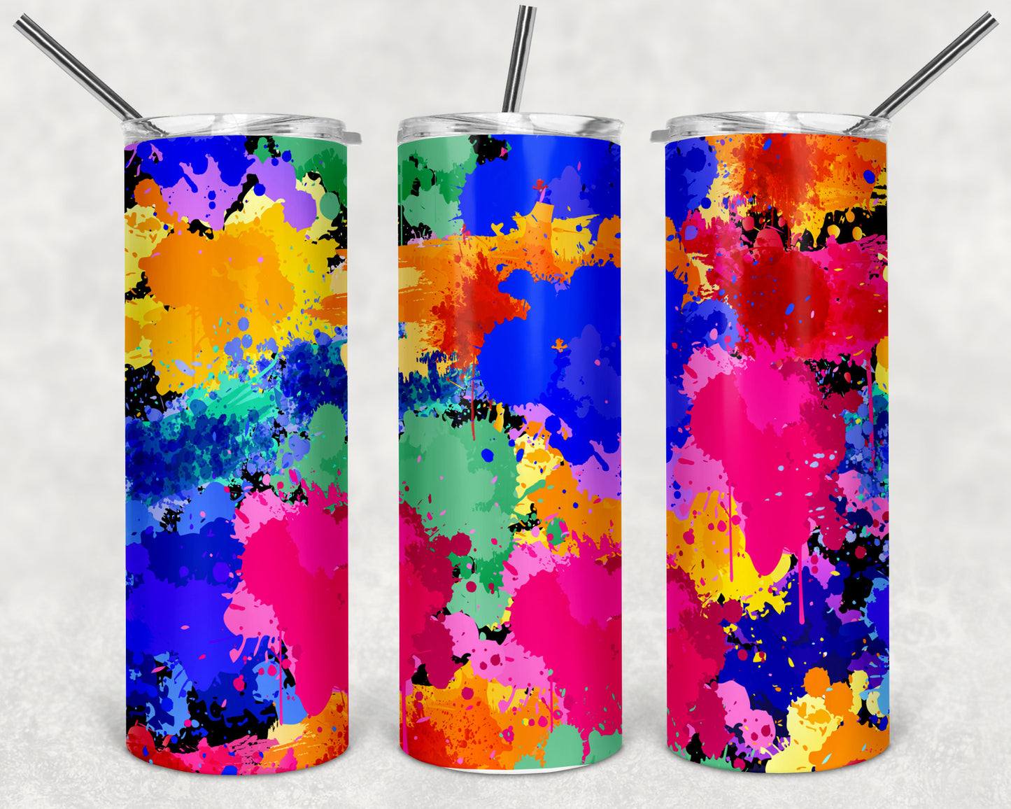 Paint Splatter Skinny Tumbler 20oz