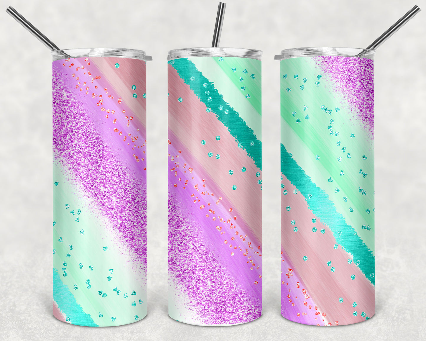 Pastel Splash Skinny Tumbler 20oz