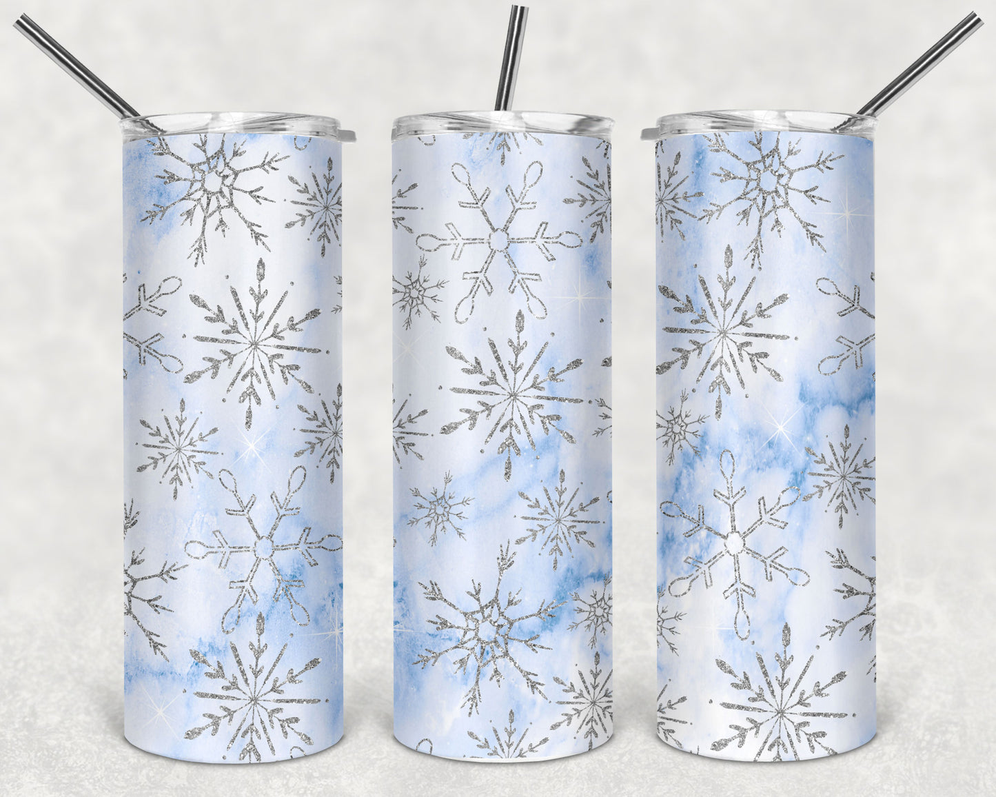 Snowflakes Skinny Tumbler 20oz