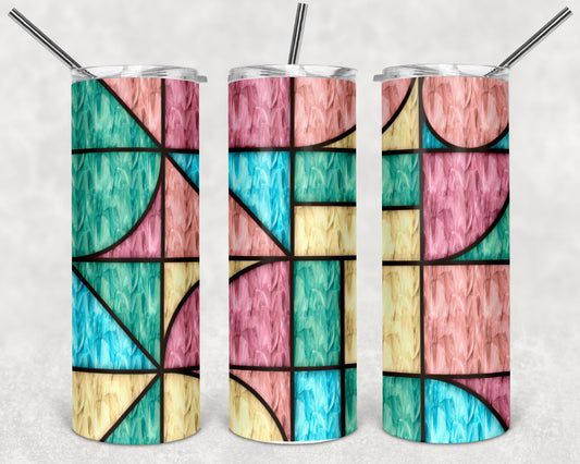 Stained Glass Marble Skinny Tumbler 20oz