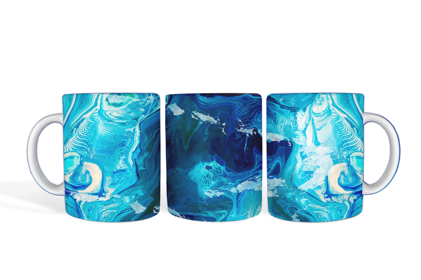 Blue Alcohol Ink Mug