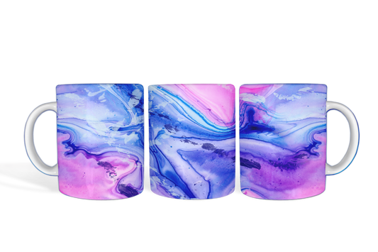 Blue Purple Alcohol Ink Mug