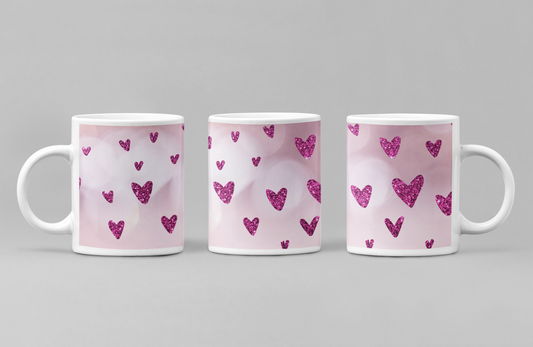 Light Pink Heart Mug