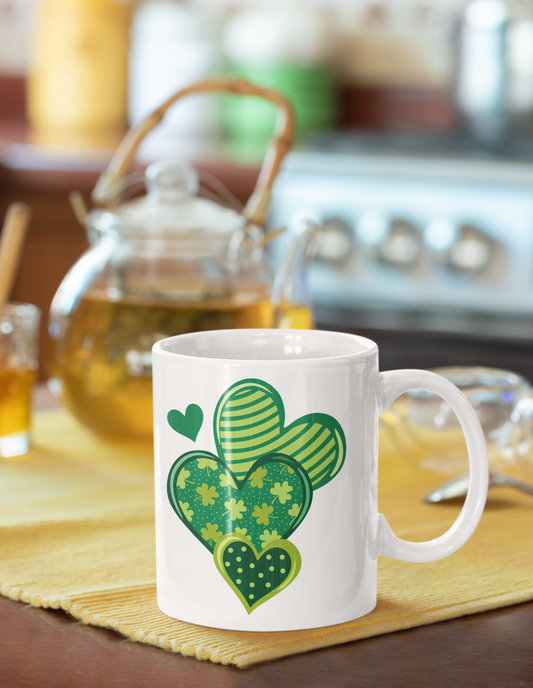 St. Patrick's Day Hearts Mug