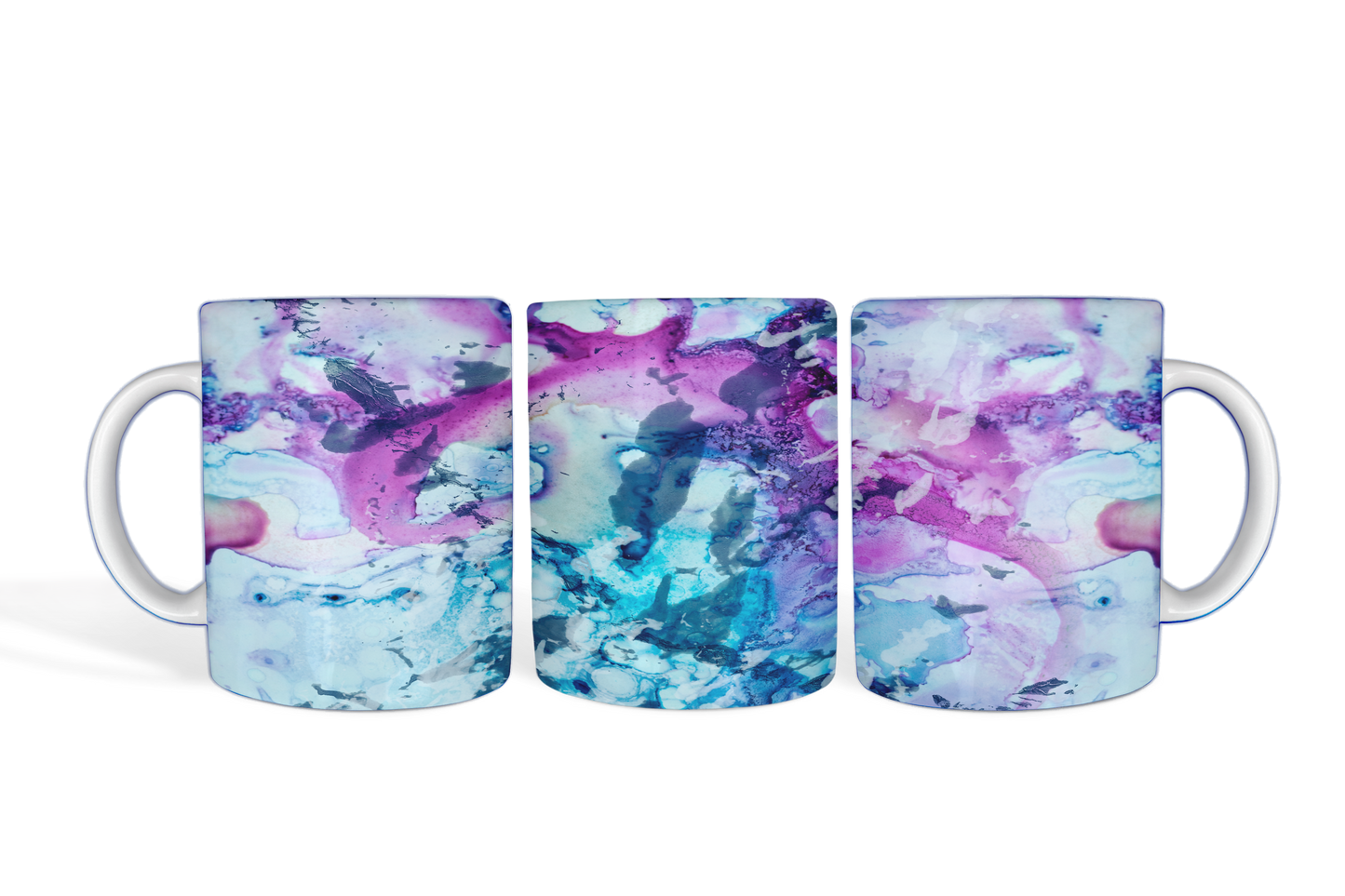 Purple Blue Alcohol Ink Mug