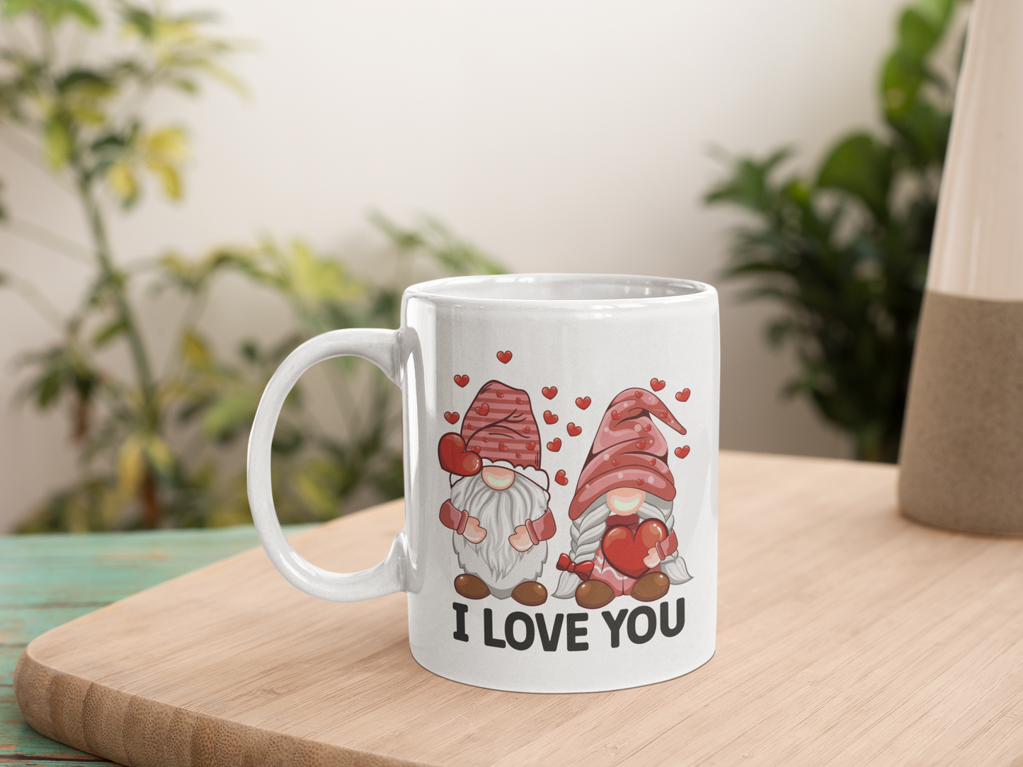 I Love You Gnome Couple Mug