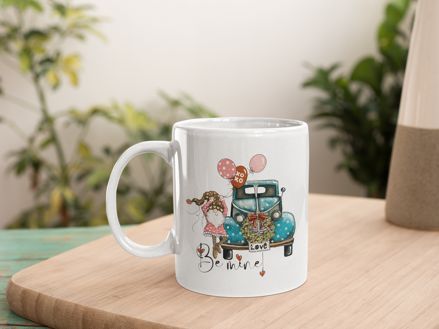 Be My Valentine Balloons and Truck Mug