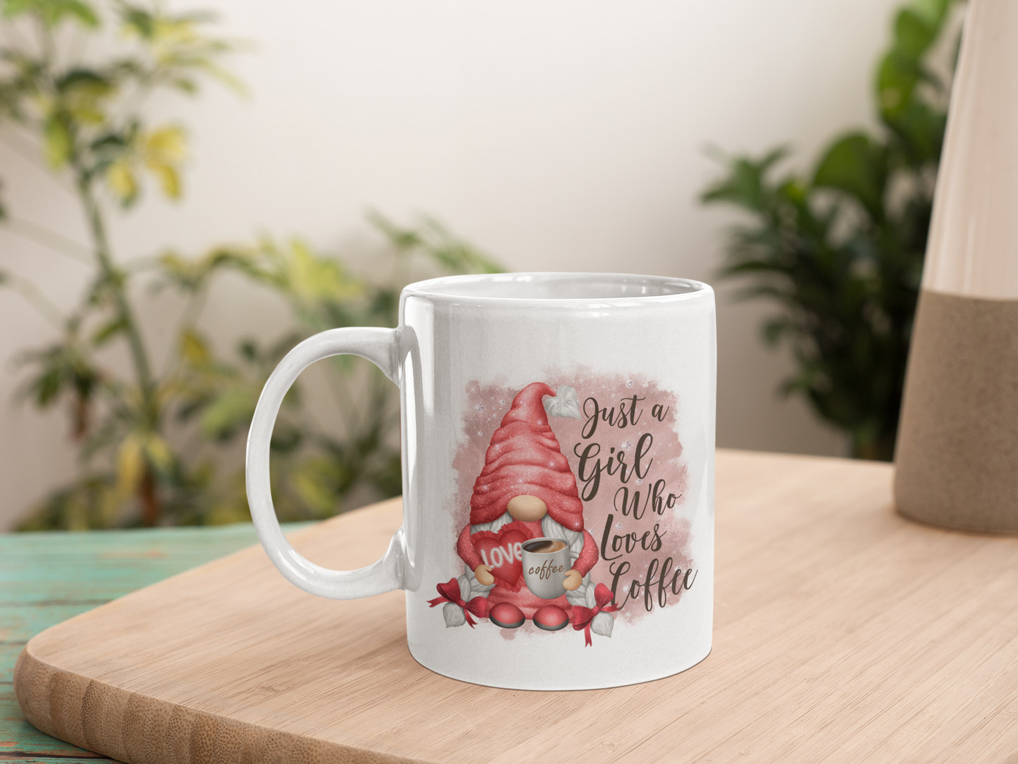 Just A Gal Who Loves Coffee Gnome Mug