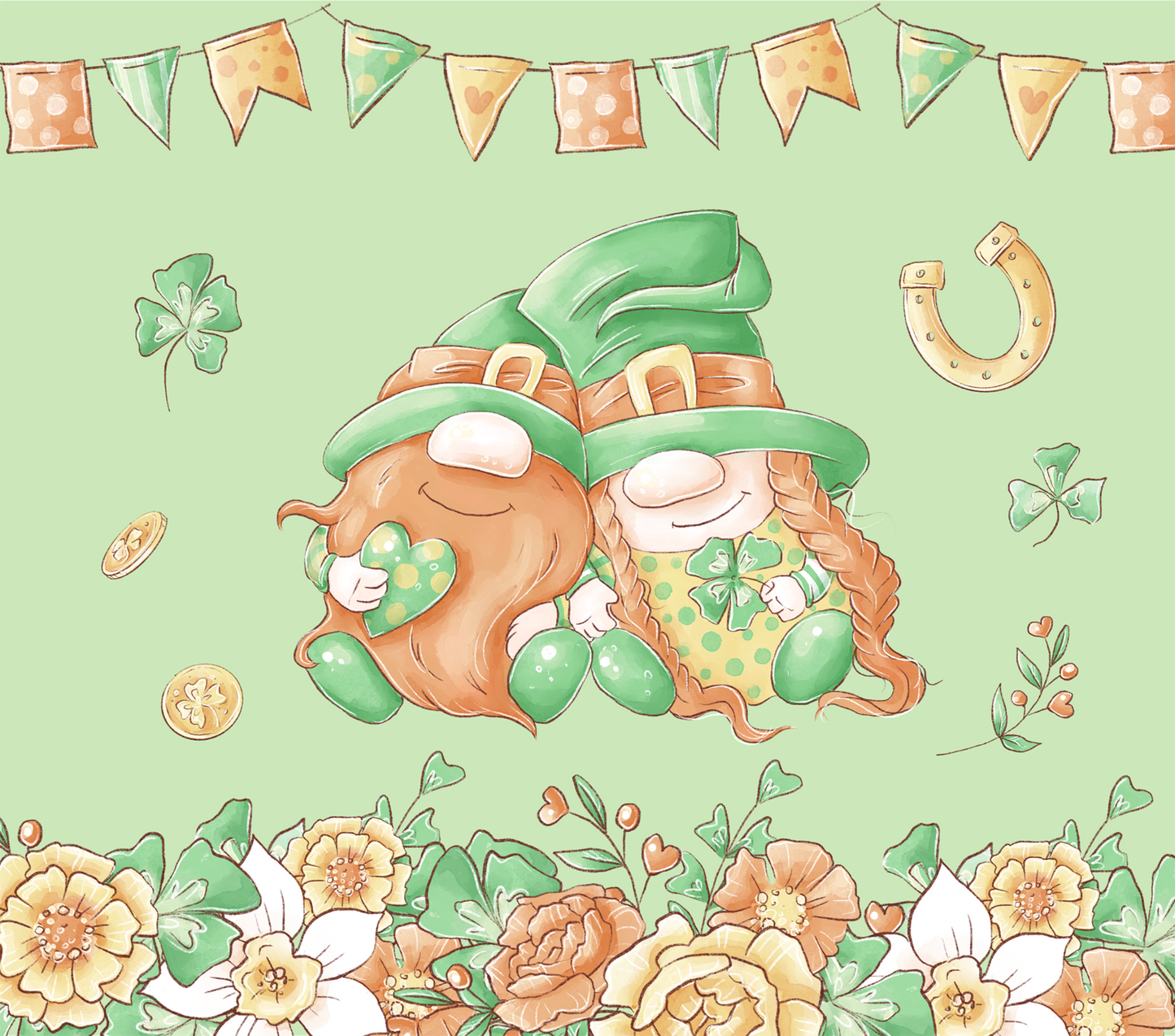 St. Paddy Gnomes Skinny Tumbler 20oz